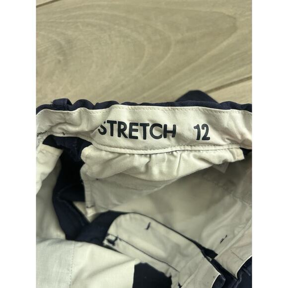 Crewcuts kids boy's Stretch size 12 solid navy stretch adjustable waist pants - Picture 3 of 4